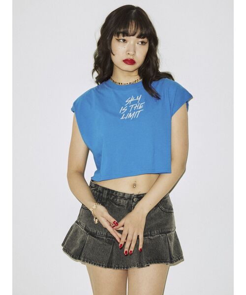 jouetie（ジュエティ）の「ロゴクロップドタンクトップ（タンクトップ・レディース・ブラック/オフホワイト/ブルー・MEDIUM）」の22枚目の写真