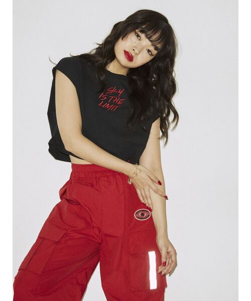 jouetie（ジュエティ）の「ロゴクロップドタンクトップ（タンクトップ・レディース・ブラック/オフホワイト/ブルー・MEDIUM）」の11枚目の写真