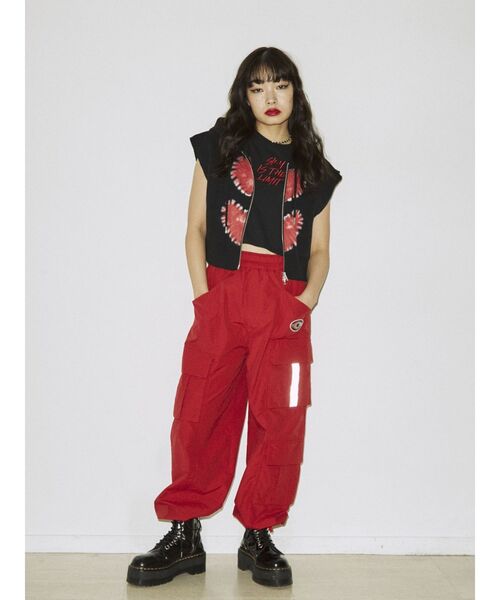 jouetie（ジュエティ）の「ロゴクロップドタンクトップ（タンクトップ・レディース・ブラック/オフホワイト/ブルー・MEDIUM）」の15枚目の写真