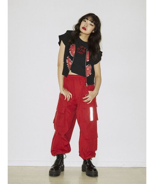 jouetie（ジュエティ）の「ロゴクロップドタンクトップ（タンクトップ・レディース・ブラック/オフホワイト/ブルー・MEDIUM）」の19枚目の写真