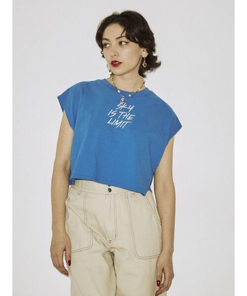 jouetie（ジュエティ）の「ロゴクロップドタンクトップ（タンクトップ・レディース・ブラック/オフホワイト/ブルー・MEDIUM）」の21枚目の写真