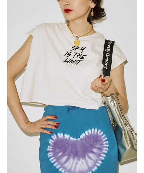 jouetie（ジュエティ）の「ロゴクロップドタンクトップ（タンクトップ・レディース・ブラック/オフホワイト/ブルー・MEDIUM）」の2枚目の写真