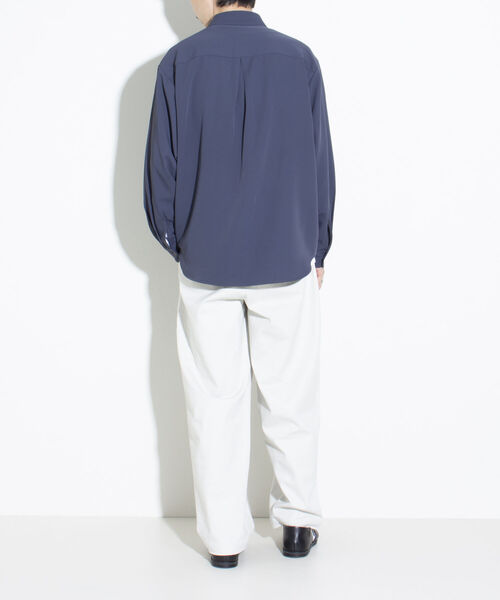 GLOSTER（グロスター）の「【GLOSTER/グロスター】ドレープシャツ ボリューム袖 オーバーサイズシャツ レギュラーカラー（シャツ/ブラウス・メンズ・ライトグレー/チャコールグレー/ライトブルー・L/M/S）」の11枚目の写真