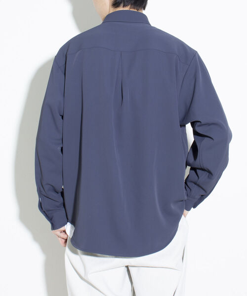 GLOSTER（グロスター）の「【GLOSTER/グロスター】ドレープシャツ ボリューム袖 オーバーサイズシャツ レギュラーカラー（シャツ/ブラウス・メンズ・ライトグレー/チャコールグレー/ライトブルー・L/M/S）」の16枚目の写真