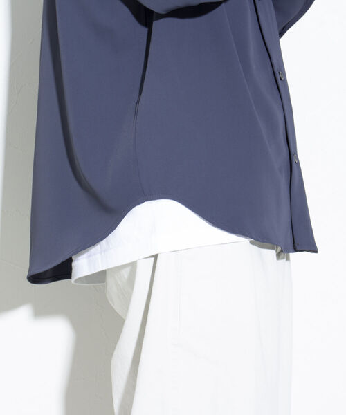 GLOSTER（グロスター）の「【GLOSTER/グロスター】ドレープシャツ ボリューム袖 オーバーサイズシャツ レギュラーカラー（シャツ/ブラウス・メンズ・ライトグレー/チャコールグレー/ライトブルー・L/M/S）」の20枚目の写真