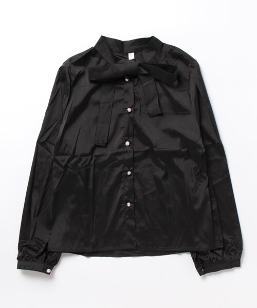 LOPASS(ロパス)の「デザインフレンチシフォンシャツ(シャツ/ブラウス・レディース・アイボリー/ブラック/ホワイト・S/M)」の8枚目の写真