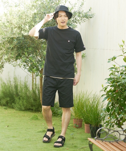 Champion(チャンピオン)の「【CHAMPION/チャンピオン】ツイルショートパンツ ワンポイントブランドロゴ ショーツ コットン100%(その他パンツ・メンズ・カーキ/ベージュ/ブラック/オフホワイト/ネイビー・LARGE/X-LARGE/MEDIUM)」の18枚目の写真