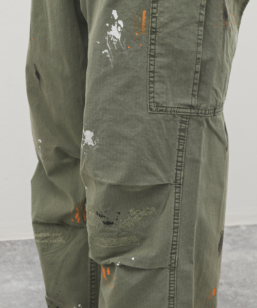 JOURNAL STANDARD J.S HOMESTEAD（ジャーナルスタンダードホームステッド）の「【J.S.Homestead】M-51 PAINT（カーゴパンツ・メンズ・オリーブ・MEDIUM/LARGE）」の3枚目の写真