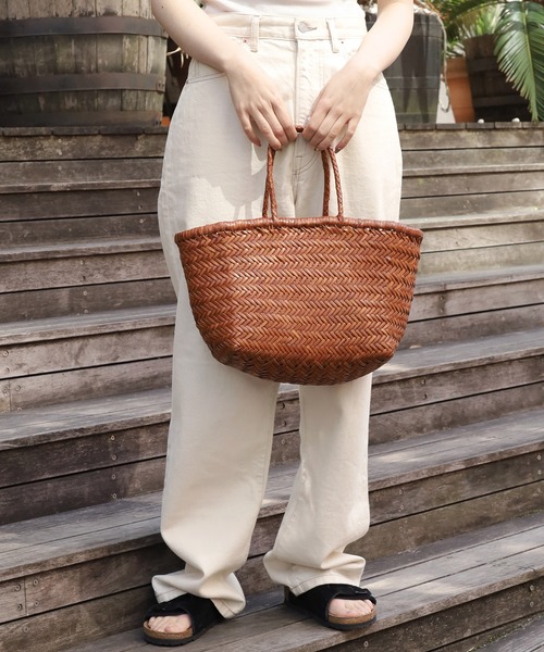 DRAGON（ドラゴン）の「DRAGON/ドラゴン TRIPLE JUMP SMALL  ハンドバッグ  レザーバスケット（ハンドバッグ・メンズ・タン/ブラック・FREE）」の2枚目の写真