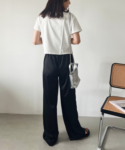 CLEA(クレア)の「サテンロングイージーパンツ(その他パンツ・レディース・ベージュ/ホワイト/ピンク/ブラック・FREE)」の14枚目の写真