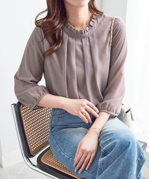 Viola e Viola（ヴィオラエヴィオラ）の「フリル衿シフォンタックブラウス（シャツ/ブラウス）」