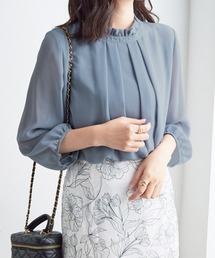 Viola e Viola（ヴィオラエヴィオラ）の「フリル衿シフォンタックブラウス（シャツ/ブラウス）」