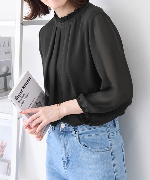 タックショルダーハンサムブラウス（無地） | all item| yori