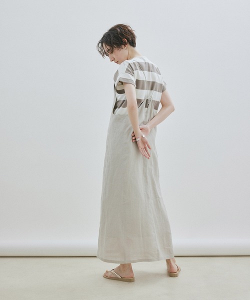SALON adam et rope'(サロン アダム エ ロペ)の「【洗える】ノルマンディリネンキャミワンピース/麻(ワンピース・レディース・グレー系その他/ピンク/ダークブラウン・FREE)」の18枚目の写真