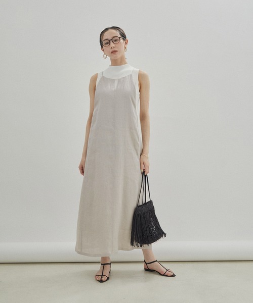 セール】【洗える】ノルマンディリネンキャミワンピース/麻