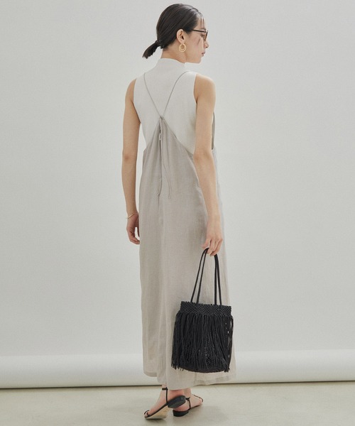 サロン アダム エ ロペ/【洗える】ノルマンディリネンキャミワンピース 麻 SALON adam et rope'（サロン アダム エ ロペ）の「【洗える