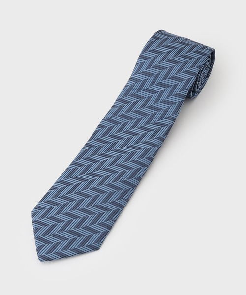 TAKEO KIKUCHI（タケオキクチ）の「【Made in JAPAN】矢絣（やがすり）シルクネクタイ（ネクタイ・メンズ・ピンク系/ネイビー/グリーン/シルバー/ライトベージュ/ターコイズブルー系/ダークブラウン・00）」の6枚目の写真