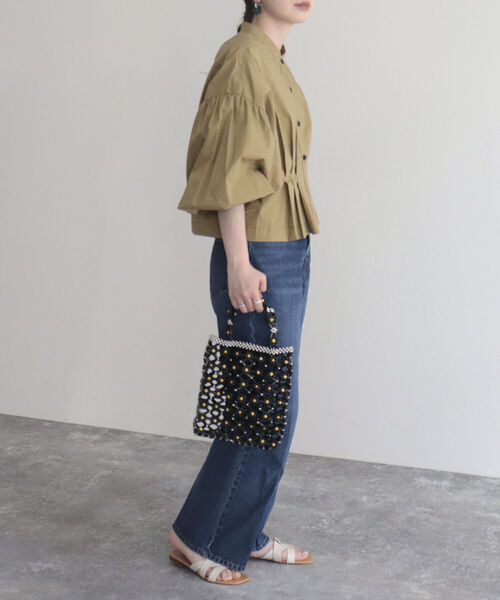 Casselini(キャセリーニ)の「【CASSELINI/キャセリーニ】花モチーフビーズハンドバッグ(トートバッグ・レディース・ブラック/クリア・FREE)」の7枚目の写真
