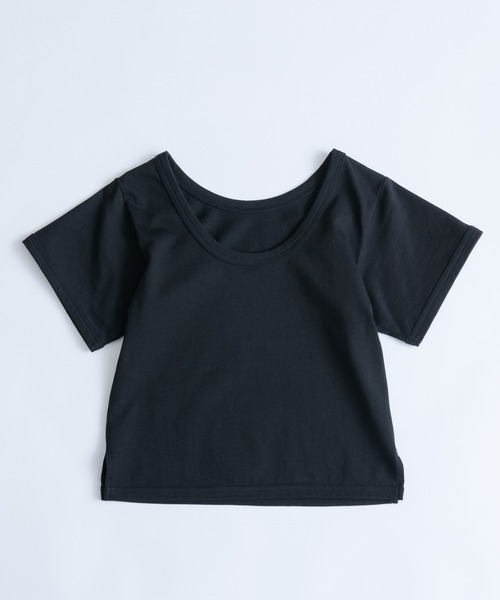 GIUNON(ジウノン)の「2way mini t-shits / 2wayミニTシャツ(Tシャツ/カットソー・レディース・ホワイト/ブラウン/ピンク/ブラック・FREE)」の9枚目の写真