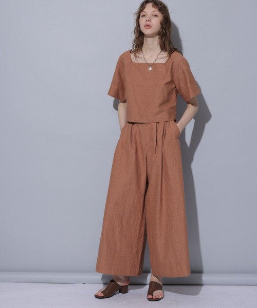 CADUNE（カデュネ）の「麻ワイドパンツ（その他パンツ）」 - WEAR