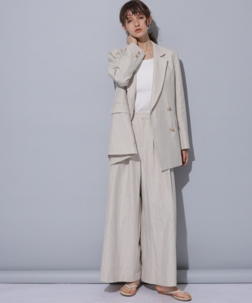 CADUNE（カデュネ）の「麻ワイドパンツ（その他パンツ）」 - WEAR 