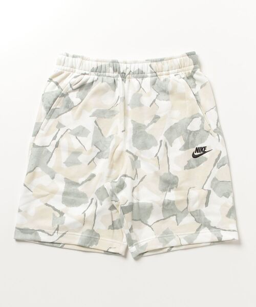 NIKE（ナイキ）の「ナイキ NIKE ナイキ クラブ+ FT ショート AOP（スウェットパンツ・メンズ・ホワイト/ライトグレー/オレンジ・LL/3L/L/M/S）」の2枚目の写真