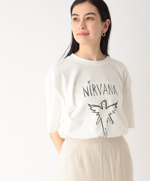 GOOD ROCK SPEED(グッドロックスピード)の「◆【GOOD ROCK SPEED別注 NIRVANA/ニルヴァーナ】Tシャツ(Tシャツ/カットソー・レディース・グレー系その他/オフホワイト・99)」の1枚目の写真