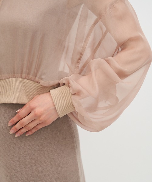 SPIRALGIRL（スパイラルガール）の「シアーブルゾン（ブルゾン・レディース・ホワイト/ブラック/ベージュ/オフホワイト・FREE）」の21枚目の写真