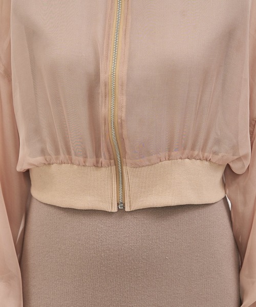 SPIRALGIRL（スパイラルガール）の「シアーブルゾン（ブルゾン・レディース・ホワイト/ブラック/ベージュ/オフホワイト・FREE）」の22枚目の写真