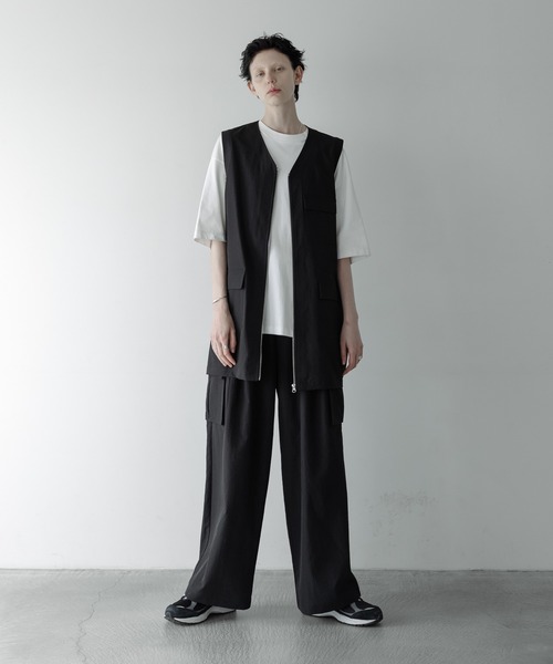 AP STUDIO Loose VEST ルーズベスト　ロングベスト　最終値下げ remer（リメール）の「loose military zip over vest / ルーズ