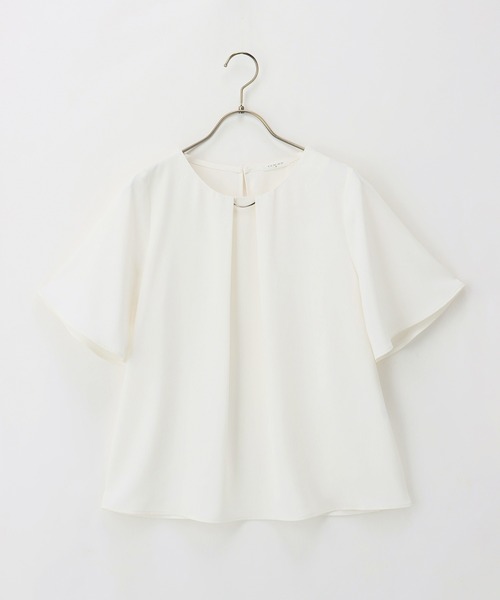 Honeys（ハニーズ）の「メタルパーツ付ブラウス（シャツ/ブラウス・レディース・モカ/グリーン/ブルー系その他/グレイッシュベージュ/ホワイト/ネイビー・S/LL/L/M/3L）」の9枚目の写真