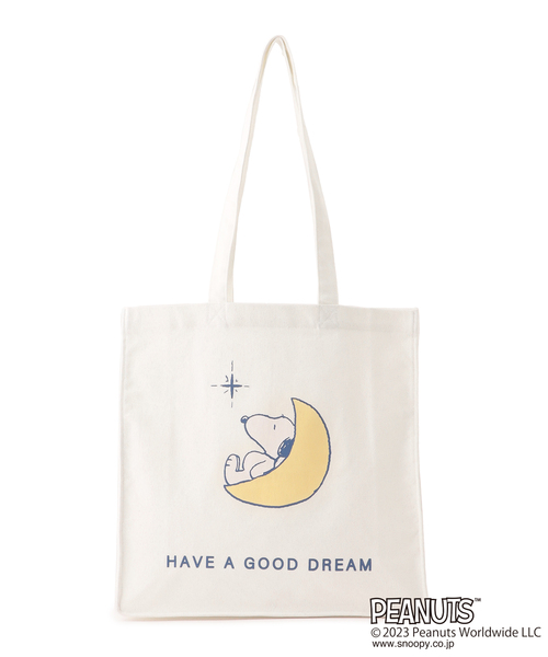 PEANUTS（ピーナッツ）の「【ピーナッツ/PEANUTS】スヌーピーBAG（トートバッグ・レディース・オレンジ/ピンク/パープル/レッド/イエロー/ブラック/グリーン/オフホワイト/ブルー・フリー）」の2枚目の写真