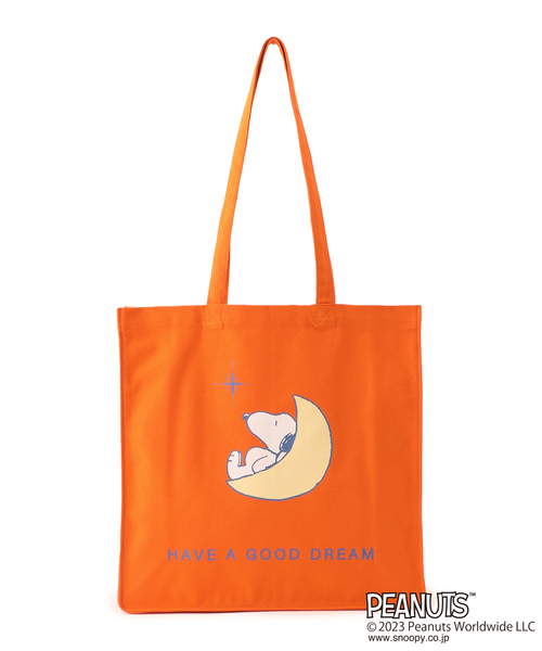 PEANUTS（ピーナッツ）の「【ピーナッツ/PEANUTS】スヌーピーBAG（トートバッグ・レディース・オレンジ/ピンク/パープル/レッド/イエロー/ブラック/グリーン/オフホワイト/ブルー・フリー）」の9枚目の写真