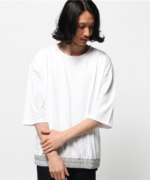 WHO'S WHO gallery（フーズフーギャラリー）の「【GIGGER】シャーリングTEE（Tシャツ/カットソー・メンズ・ホワイト/ブルー/グレー・FREE）」の2枚目の写真