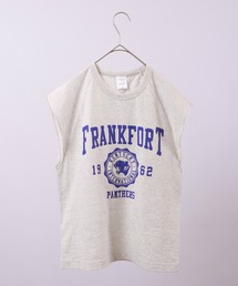 spiritoso FRANKFORTノースリーブプリントTシャツ