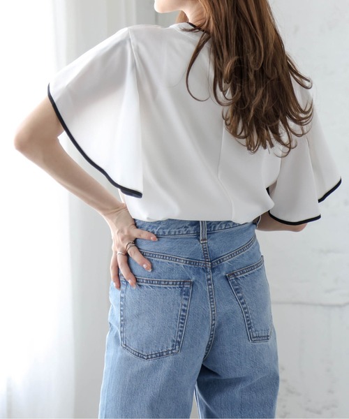 La-gemme（ラジェム）の「ラッフルフリルブラウス（シャツ/ブラウス・レディース・ブラック/ホワイト/ホワイト系その他/ブルー/ブラック系その他・フリー）」の16枚目の写真