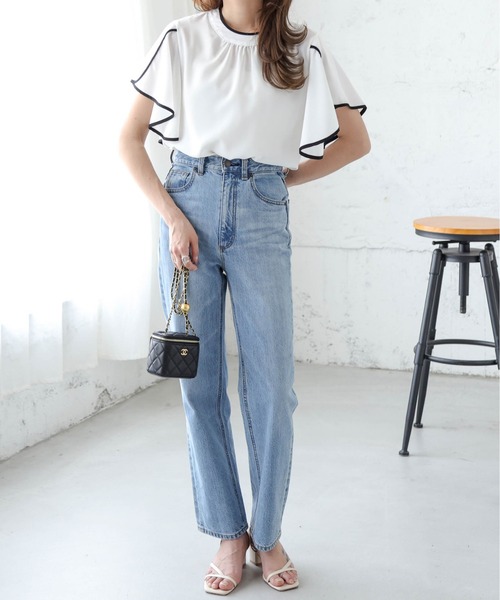 La-gemme（ラジェム）の「ラッフルフリルブラウス（シャツ/ブラウス・レディース・ブラック/ホワイト/ホワイト系その他/ブルー/ブラック系その他・フリー）」の13枚目の写真