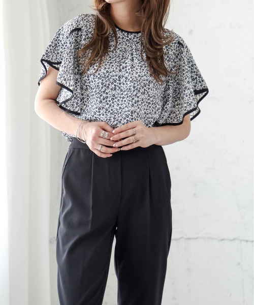 La-gemme（ラジェム）の「ラッフルフリルブラウス（シャツ/ブラウス・レディース・ブラック/ホワイト/ホワイト系その他/ブルー/ブラック系その他・フリー）」の18枚目の写真