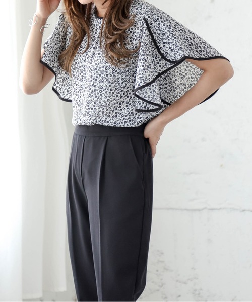 La-gemme（ラジェム）の「ラッフルフリルブラウス（シャツ/ブラウス・レディース・ブラック/ホワイト/ホワイト系その他/ブルー/ブラック系その他・フリー）」の19枚目の写真