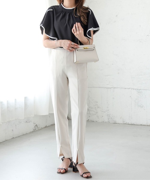 La-gemme（ラジェム）の「ラッフルフリルブラウス（シャツ/ブラウス・レディース・ブラック/ホワイト/ホワイト系その他/ブルー/ブラック系その他・フリー）」の22枚目の写真