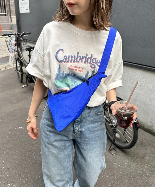 DISCOAT(ディスコート)の「パッカブル撥水加工トライアングルバッグ(ボディバッグ/ウエストポーチ・レディース・ブルー/ホワイト/ブラック・FREE)」の20枚目の写真