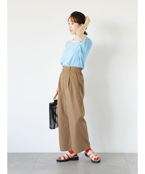 ehka sopo（エヘカソポ）の「マリンパンツ（その他パンツ・レディース・ブラウン/ベージュ/グリーン・F）」の16枚目の写真