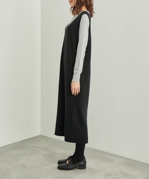 ROPE' PICNIC（ロペピクニック）の「アンチピリングニットジャンパースカート（ジャンパースカート・レディース・ベージュ/ブラック/ホワイト系その他7/ブルー系その他4/チャコールグレー・38/40）」の16枚目の写真