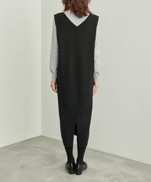 ROPE' PICNIC（ロペピクニック）の「アンチピリングニットジャンパースカート（ジャンパースカート・レディース・ベージュ/ブラック/ホワイト系その他7/ブルー系その他4/チャコールグレー・38/40）」の17枚目の写真