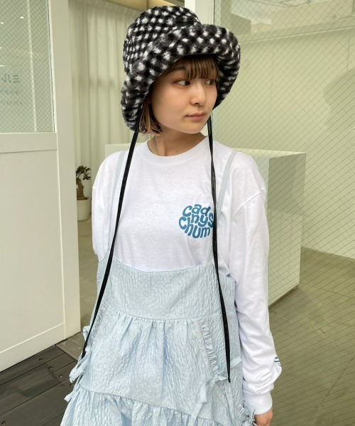 RE. コットンキャンディハット　ファーハット Candy Stripper（キャンディストリッパー）の「CANDY GINGHAM