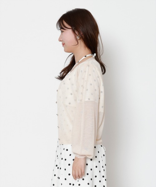 WILLSELECTION(ウィルセレクション)の「シアーVネック袖ボリュームカーディガン(カーディガン/ボレロ・レディース・ブラック/オフホワイト/ピンク/ベージュ・MEDIUM)」の16枚目の写真