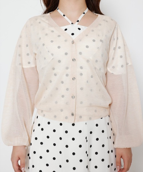 WILLSELECTION(ウィルセレクション)の「シアーVネック袖ボリュームカーディガン(カーディガン/ボレロ・レディース・ブラック/オフホワイト/ピンク/ベージュ・MEDIUM)」の19枚目の写真