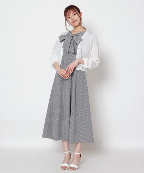 WILLSELECTION(ウィルセレクション)の「シアーVネック袖ボリュームカーディガン(カーディガン/ボレロ・レディース・ブラック/オフホワイト/ピンク/ベージュ・MEDIUM)」の8枚目の写真