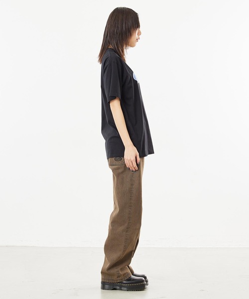 X-girl（エックスガール）の「BASIC OVAL LOGO S/S TEE（Tシャツ/カットソー・レディース・ホワイト/ライトブルー/ブラック/ベージュ・LARGE/MEDIUM/SMALL/X-LARGE）」の10枚目の写真