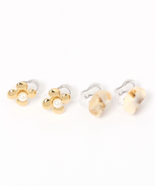 niko and...（ニコアンド）の「クッションクリップ2セットイヤリング（イヤリング・レディース・ブラウン/ベージュ/オレンジ/グレー/ホワイト/パープル/アイボリー/グリーン・0）」の5枚目の写真